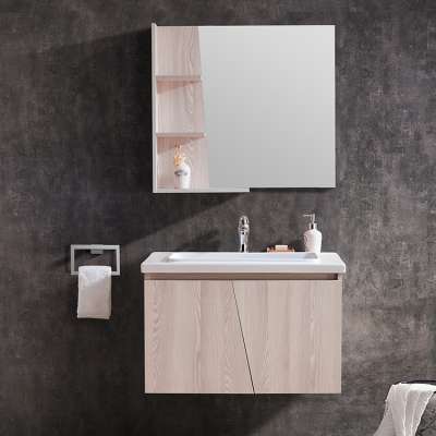 Ceramic Basin Wall Hung Bath Vanity Plywood Guangzhou Bathroom Cabinet